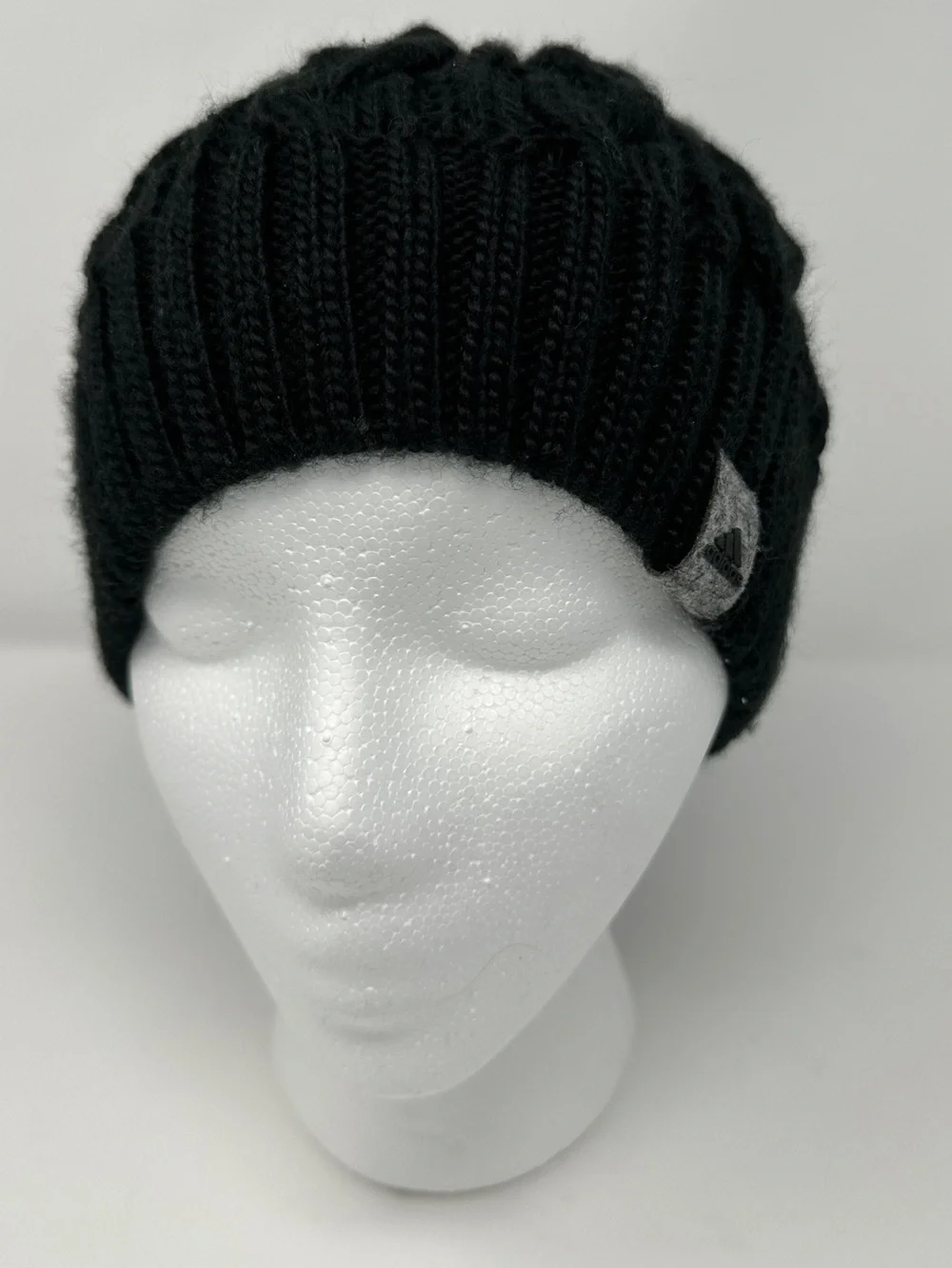 adidas Black Cable Knit Slouch Beanie - unisex